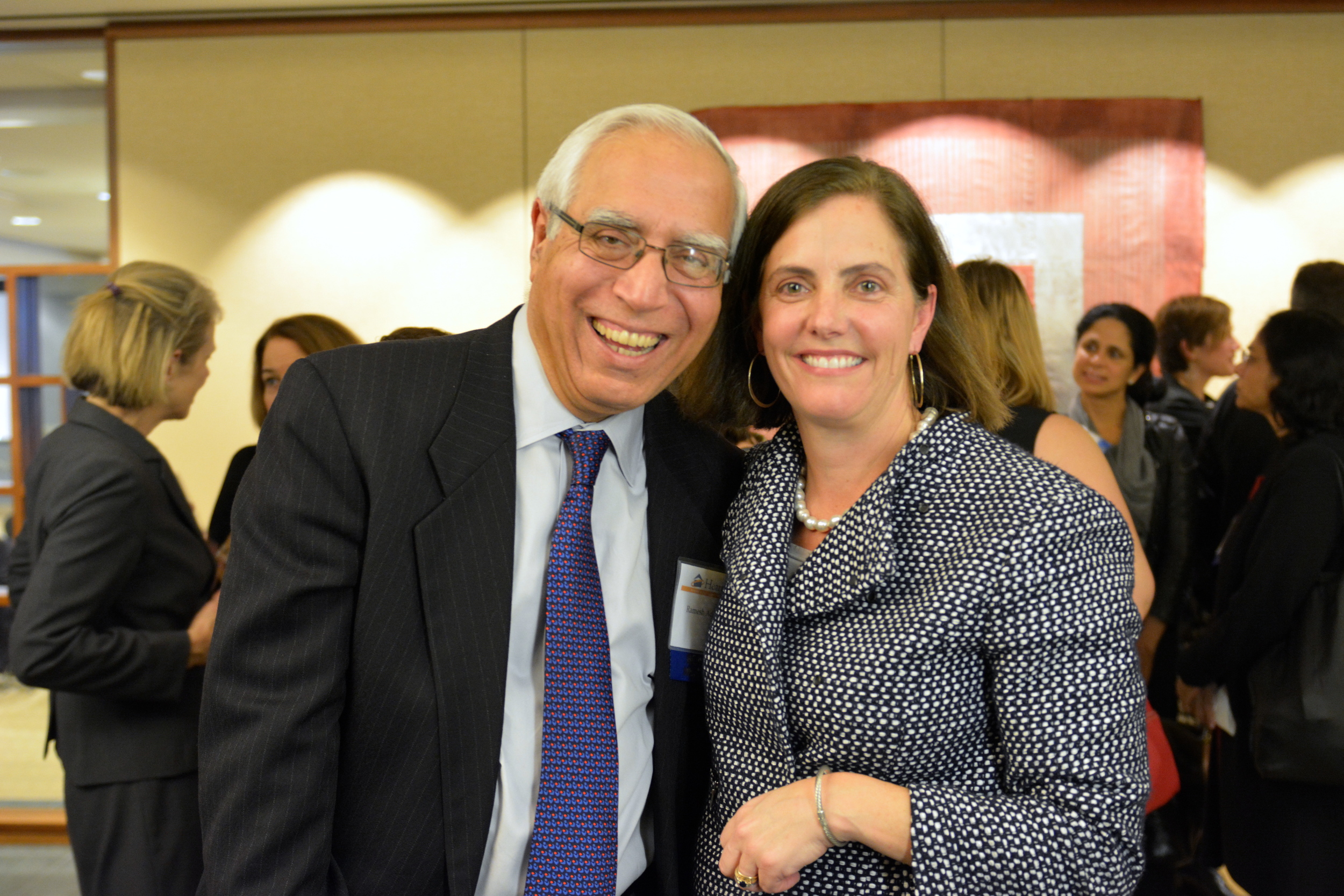  Annie Garmey with new Hearth Board Member Ramesh Advani 